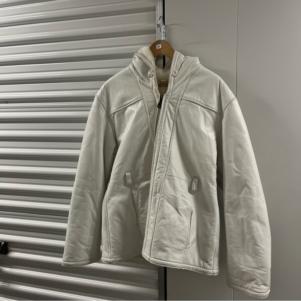 Vintage White Wilson Leather Jacket